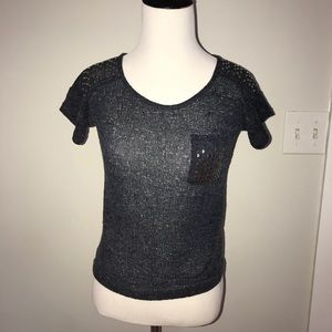 Navy Studded Sweater